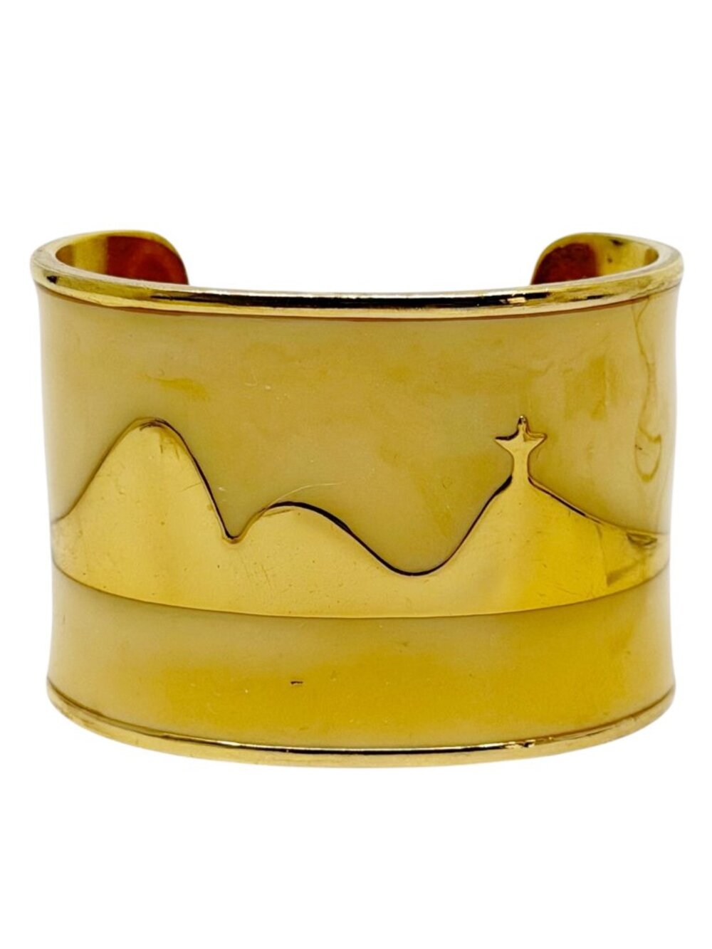 Francesca Romana Diana Gold Christ the Redeemer Rio landscape cuff bracelet